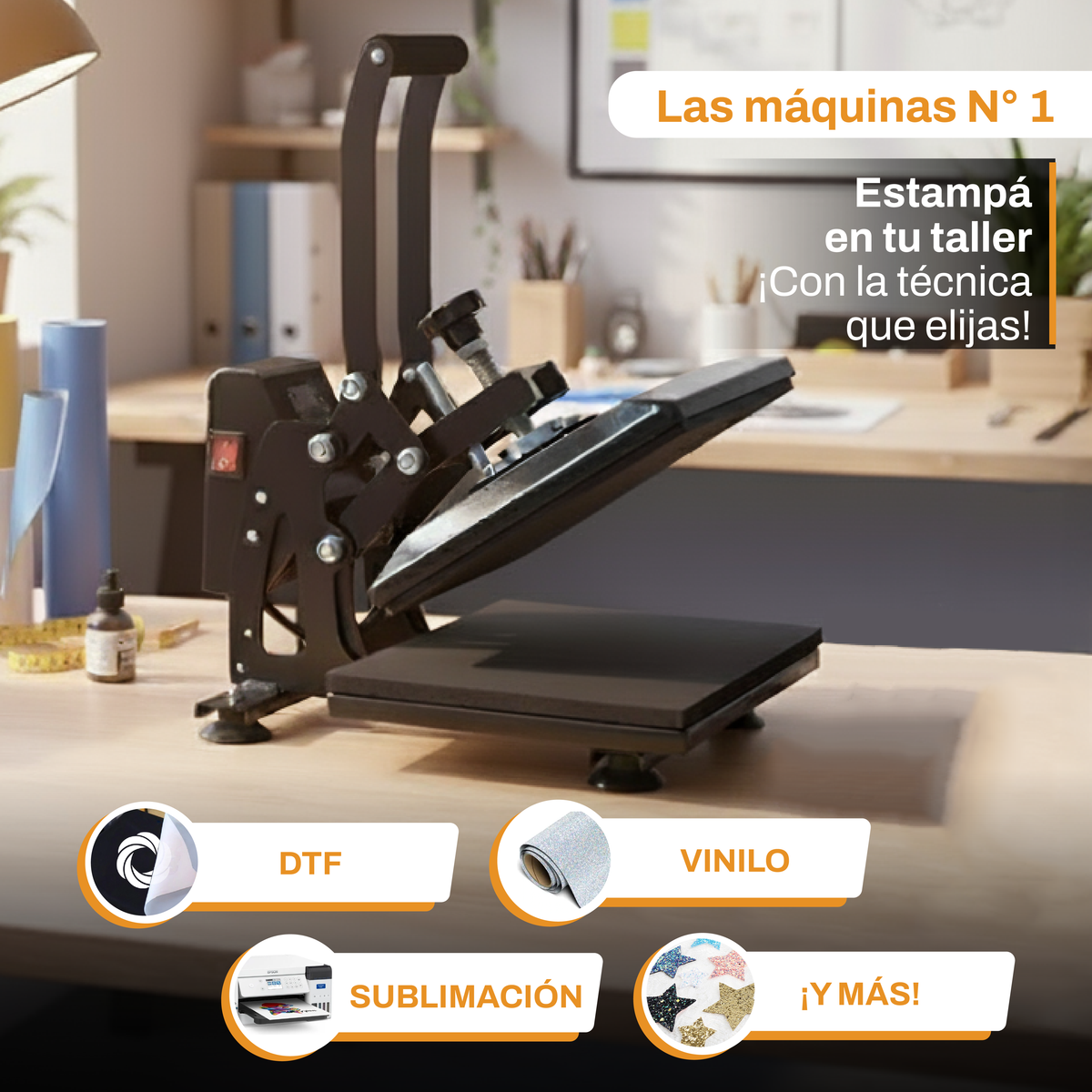 Estampadora Plancha Plana 23x30 - Color Sublime