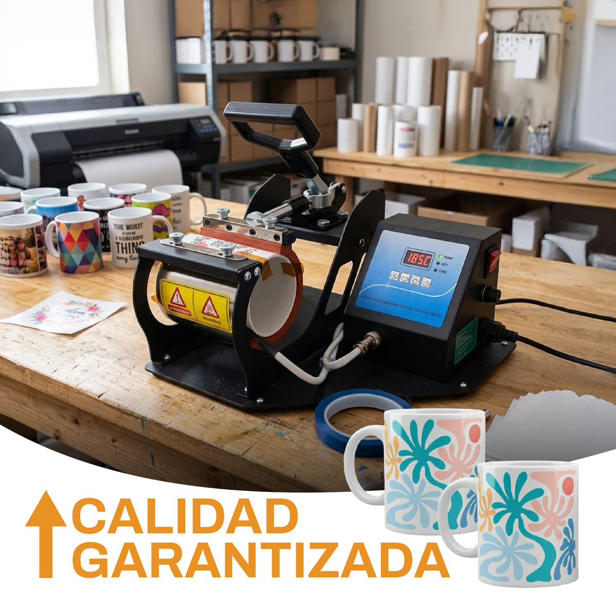 Máquina Estampadora de Tazas 8 en 1 - Inker