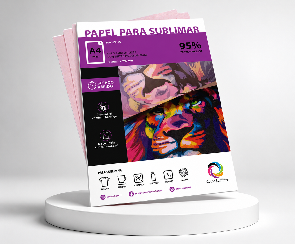 Papel Sublimación Premium 100 Hojas A4