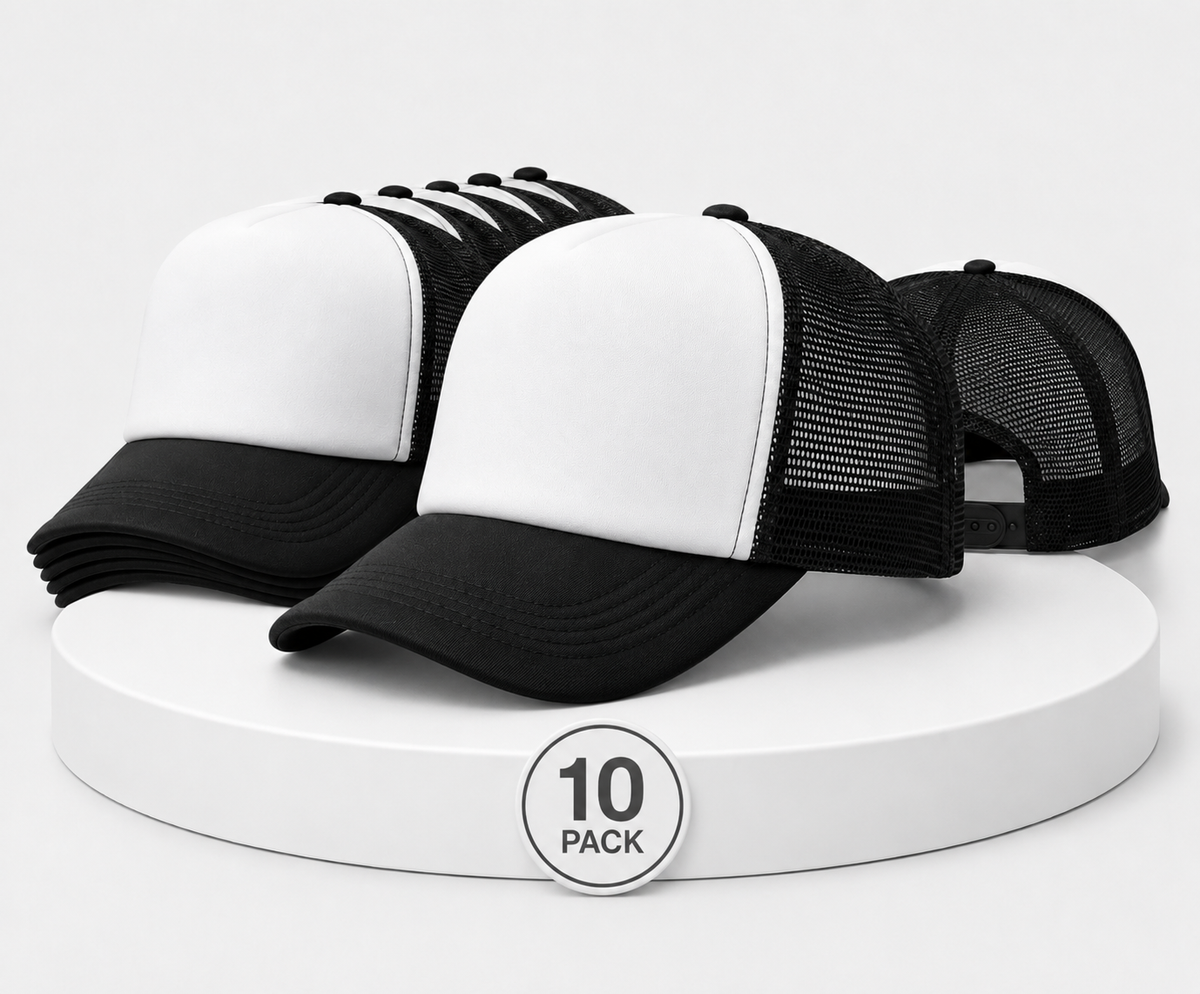 Gorras Negras Sublimables Pack x10 unidades