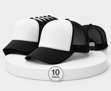 Gorras Negras Sublimables Pack x10 unidades