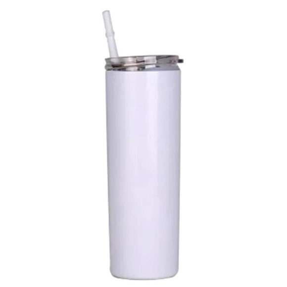 Vaso Flaco Tumbler Termo Blanco Sublimación 20oz Mug Acero